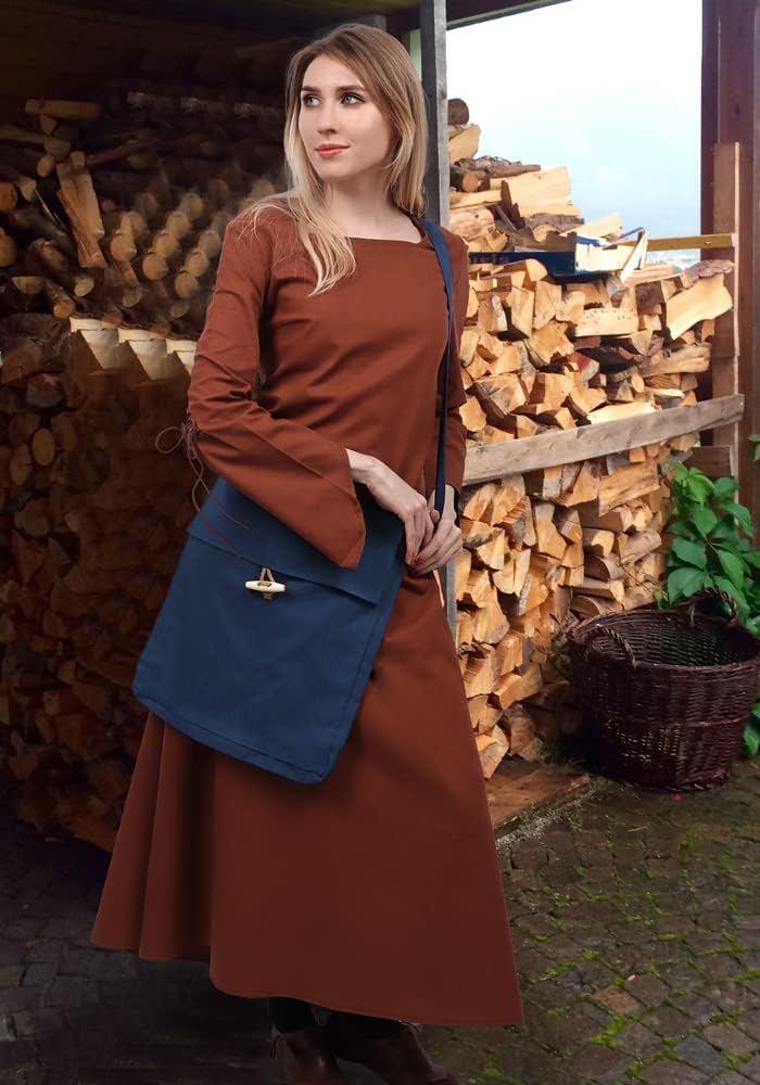 Procos Medieval Canvas Shoulder Bag, Pilgrim Pouch Bag Renaissance Viking Cosplay Accessory - Image 5